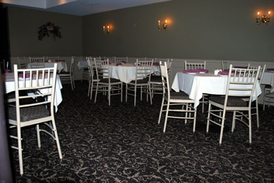 Manor Inn's Banquet Facility can handle up to 150 people.